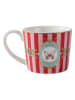 Clayre & Eef Kop lichtroze/rood - 350 ml