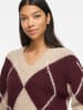 Vila Pullover in Beige/ Bordeaux