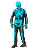 Widmann 4tlg. Kostüm "NEON SKELETON FAST COSTUME" in Türkis/ Schwarz