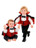 Widmann 2-delige kostuum "VAMPIRE" wit/zwart/rood