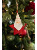 J Line 4-delige set: decohangers wit/rood - (L)19 cm