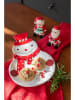 J Line Serveerplateau "Schneemann" wit/rood - (L)27 cm