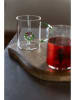 J Line 2-delige set: koppen transparant/groen/rood - 420 ml