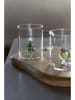 J Line 2-delige set: koppen transparant/groen - 420 ml