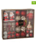 J Line 45er-Set: kerstballen rood/wit