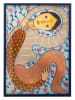 Bloomingville Druk artystyczny "Floriesta" w ramce - 52 x 72 cm
