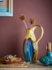 Bloomingville Vase "Jenkins" in Blau/ Beige - (H)20 x Ø 8 cm