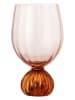 Bloomingville Kieliszek "Taurin" w kolorze jasnoróżowo-pomarańczowym do wina - 430 ml