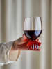 Bloomingville Kieliszek "Taurin" w kolorze jasnoróżowo-pomarańczowym do wina - 430 ml