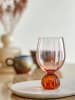 Bloomingville Kieliszek "Taurin" w kolorze jasnoróżowo-pomarańczowym do wina - 430 ml