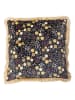 Bloomingville Kussen "Eydis" donkerblauw/beige - (L)45 x (B)45 cm