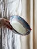 Bloomingville Decoratieve schaal "Imogen" beige/blauw - Ø 24 cm