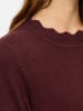 Vila Gebreide jurk bordeaux