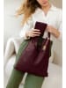 Anna Morellini Leren schoudertas "Chersilina" rood - (B)40 x (H)48 x (D)2 cm