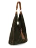 Anna Morellini Skórzana torebka "Ludinia" w kolorze khaki - 40 x 28 x 10 cm