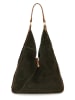 Anna Morellini Skórzana torebka "Ludinia" w kolorze khaki - 40 x 28 x 10 cm
