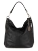 Lucca Baldi Leder-Schultertasche "Bolzano" in Schwarz - (B)40 x (H)45 x (T)15 cm