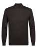 PROFUOMO Wollrollkragenpullover in Dunkelbraun