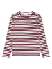 The NEW Longsleeve "Moore" in Bordeaux/ Weiß