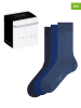 Falke 3-delige set: sokken blauw/donkerblauw