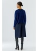 Oui Pullover in Dunkelblau/ Schwarz