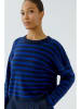 Oui Pullover in Dunkelblau/ Schwarz