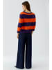 Oui Pullover in Lila/ Orange