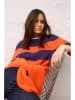 Oui Pullover in Lila/ Orange