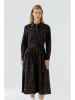 Oui Kleid in Braun/ Schwarz