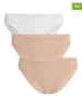 Hunkemöller 3er-Set: Slips "Kira Rio" in Beige/ Weiß