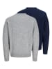 Jack & Jones 2er-Set: Pullover in Grau/ Dunkelblau