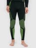 4F Legginsy termiczne w kolorze czarno-zielonym