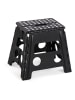 Versa Home Składany stołek w kolorze czarnym - 29 x 32 x 22 cm