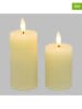 Lotti 2er-Set: LED-Kerzen in Creme