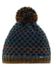 Eisbär Mütze "Stravo" in Hellbraun/ Blau/ Schwarz