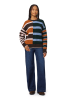 Scotch & Soda Pullover in Camel/ Schwarz/ Hellblau