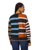 Scotch & Soda Sweter w kolorze karmelowo-czarno-błękitnym