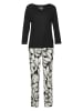 Vivance Pyjama in Schwarz/ Weiß