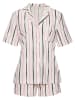 Vivance Pyjama in Rosa/ Schwarz/ Weiß