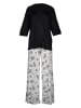 Vivance Pyjama in Schwarz/ Weiß