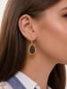 Pierres de Jade Vergulde oorhangers met edelstenen
