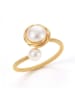 Pierres de Jade Vergold. Ring mit Perlen