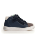 Naturino Leren sneakers "Pinn" grijs/donkerblauw