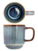 Cosy&Trendy 2er-Set: Kaffeetassen "Jade" in Blau - 300 ml