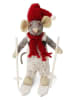 Gry & Sif Zawieszka dekoracyjna "Mouse" w kolorze czerwono-białym - wys. 12 cm