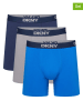 DKNY 3er-Set: Boxershorts in Blau/ Dunkelblau/ Grau