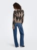 JDY Pullover "Bianka" in Taupe/ Schwarz