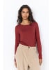 soyaconcept Longsleeve "Marica" in Rotbraun