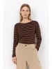 soyaconcept Longsleeve "Helle" in Braun/ Schwarz