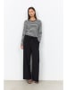 soyaconcept Longsleeve "Helle" zwart/wit
